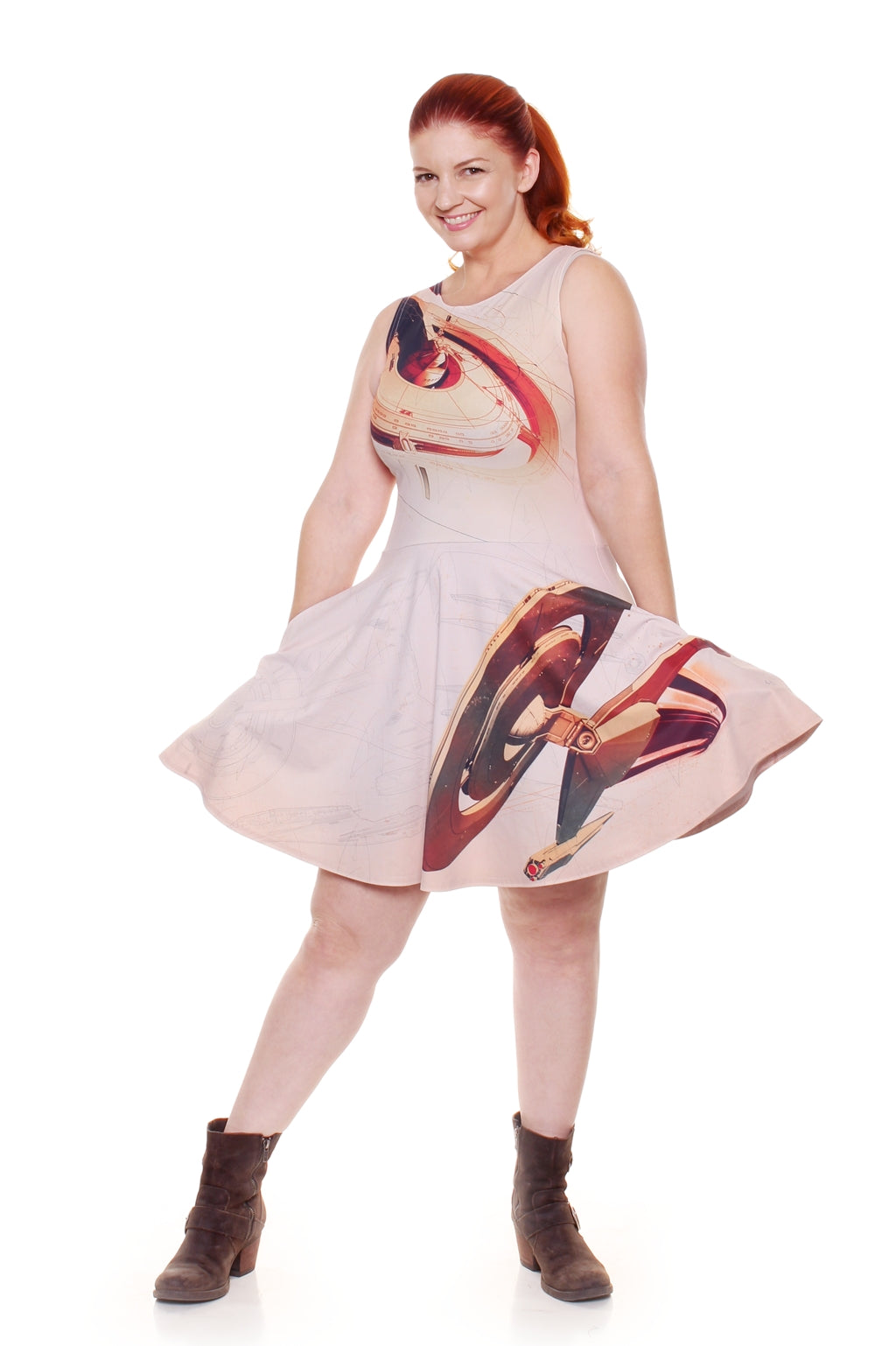 Star Trek Discovery Begins A-Line Dress Pop Galaxy Clothing Star Trek Discovery Begins A-Line Dress Pop Galaxy Clothing