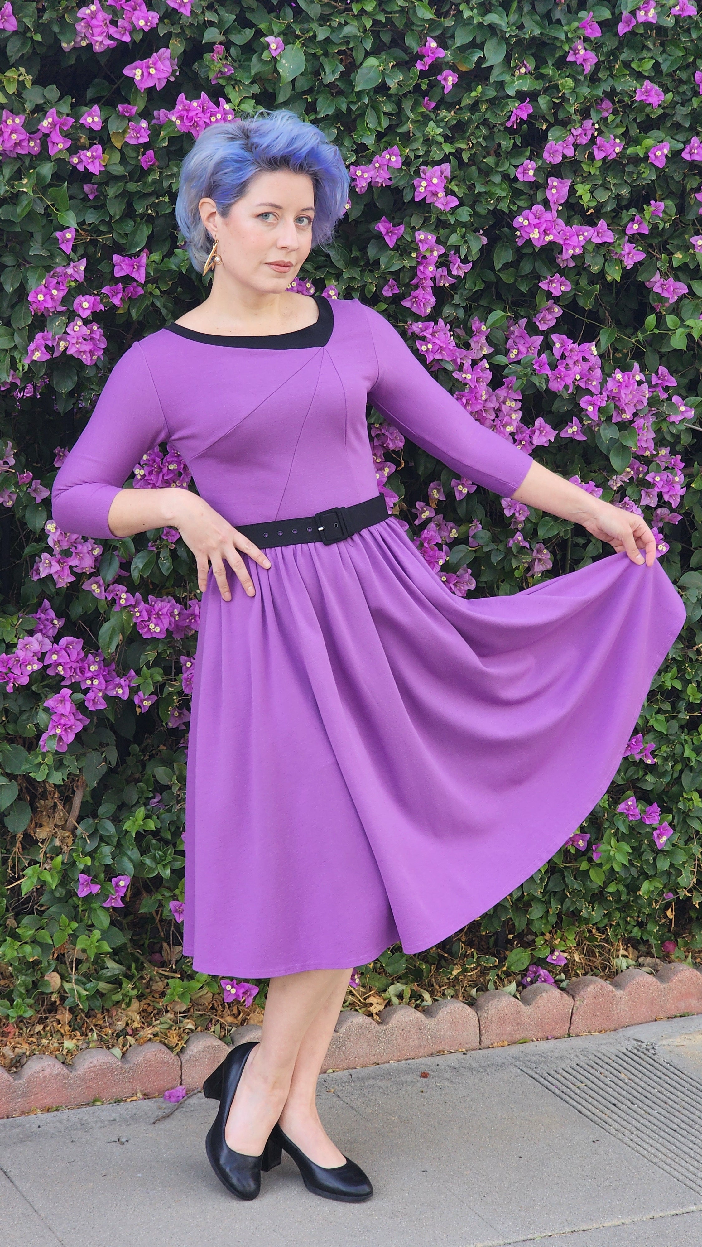 purple swing dress Purple Occasional Swing Dress
