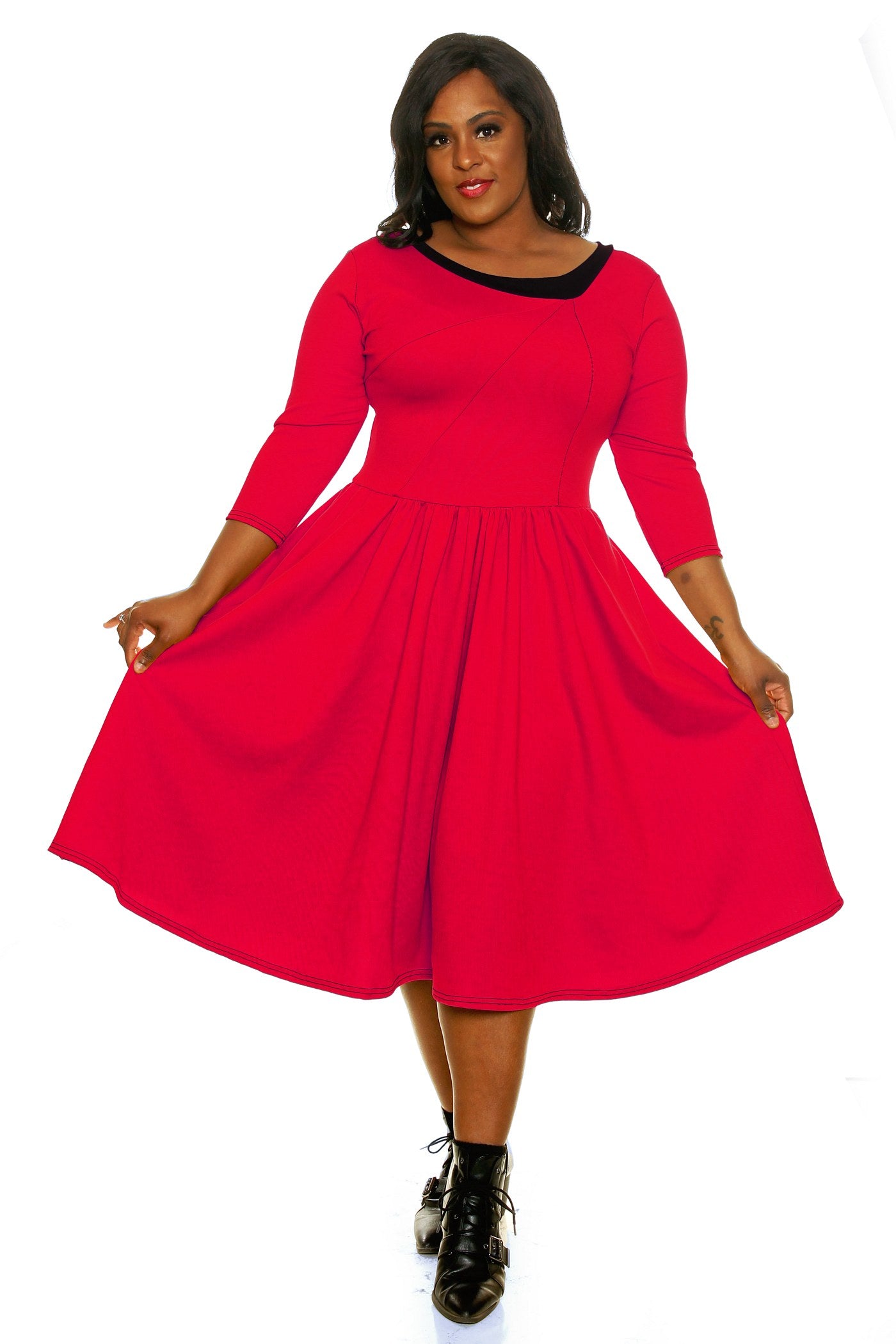 Original Retro Swing Dress in Red – Pop Galaxy Clothing Original Retro Swing Dress in Red – Pop Galaxy Clothing