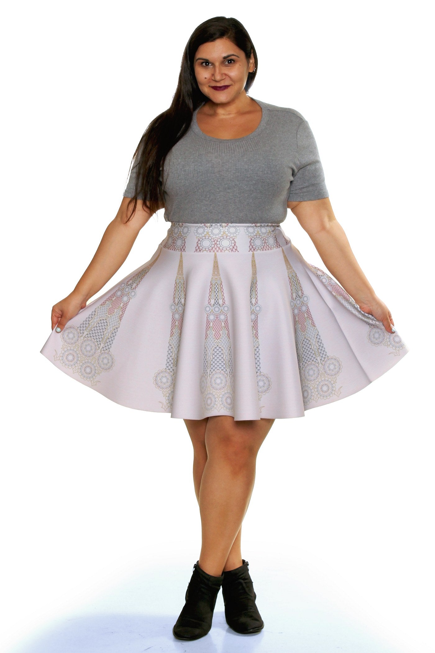 Plus size white shop skater skirt