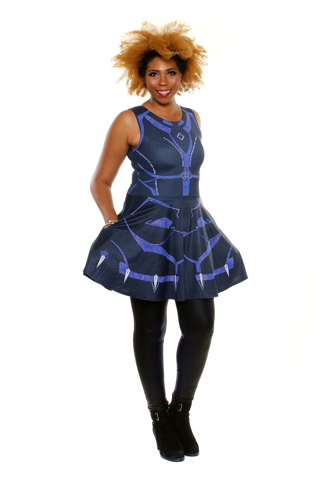 Purrple A-Line Dress – Pop Galaxy Clothing