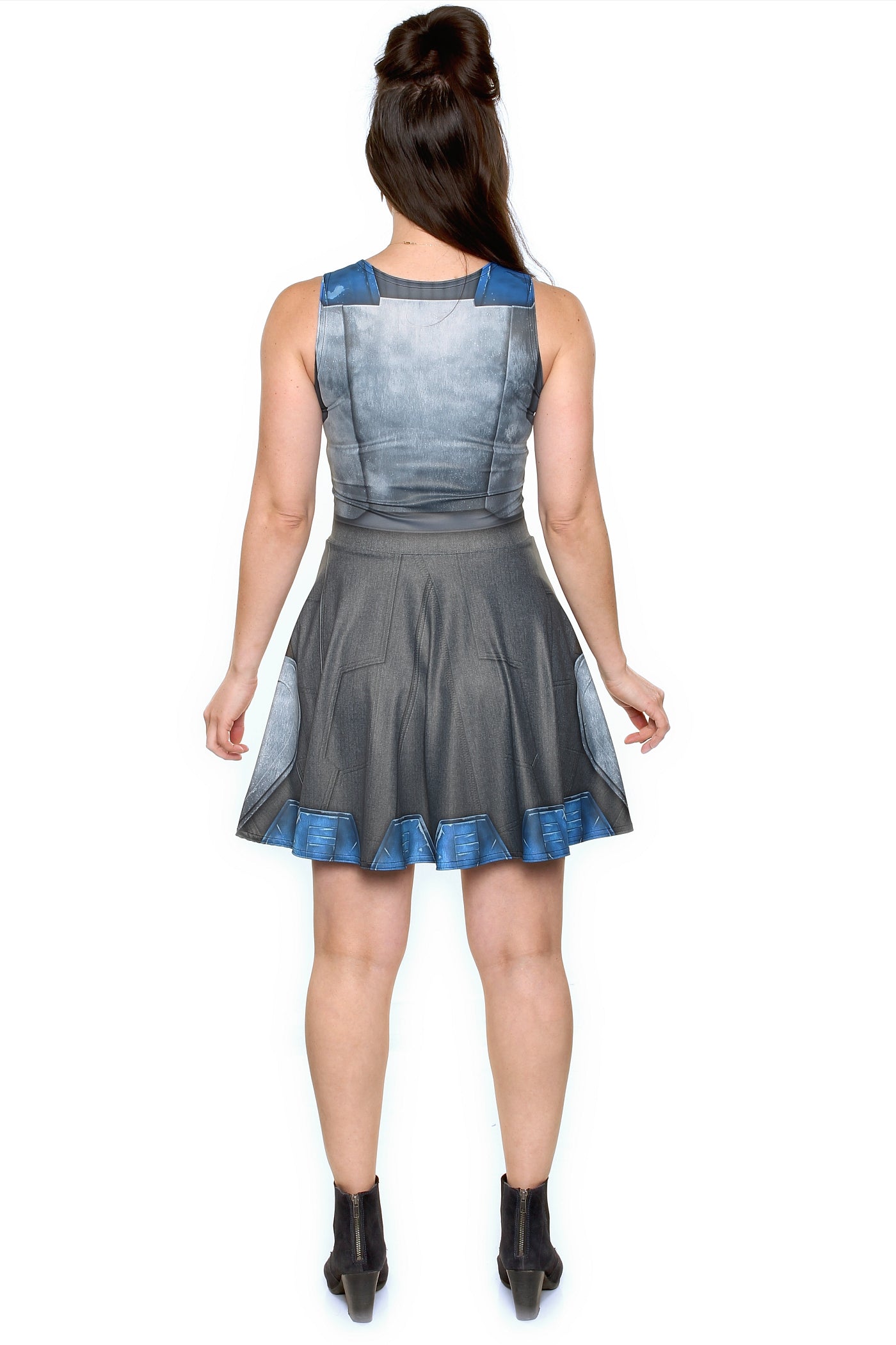 Nighthawk Grey A-Line Dress – Pop Galaxy Clothing nighthawk-grey-a-line-dress-pop-galaxy-clothing
