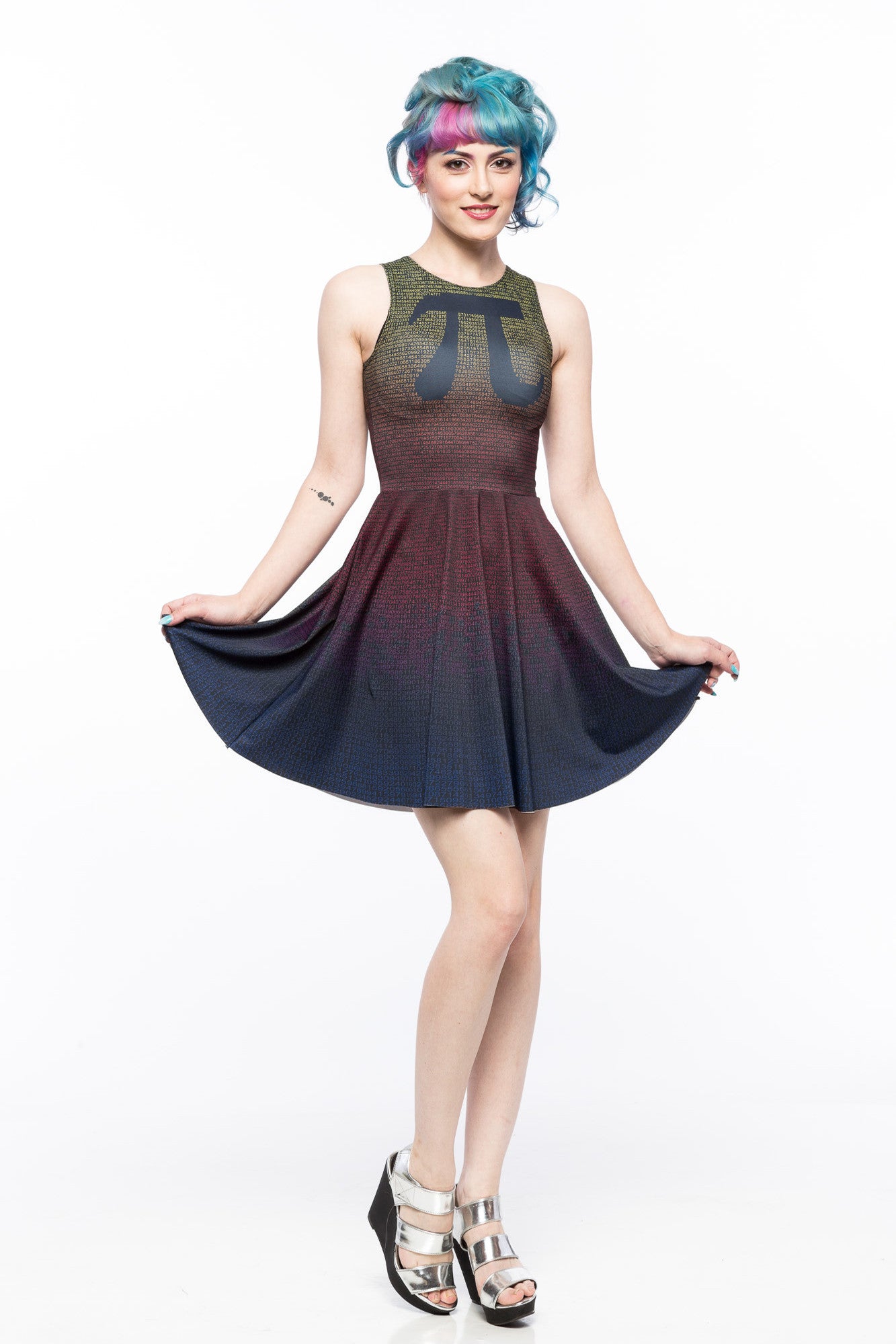 Pi (Rainbow Variant) A-Line Dress Pi (Rainbow Variant) A-Line Dress