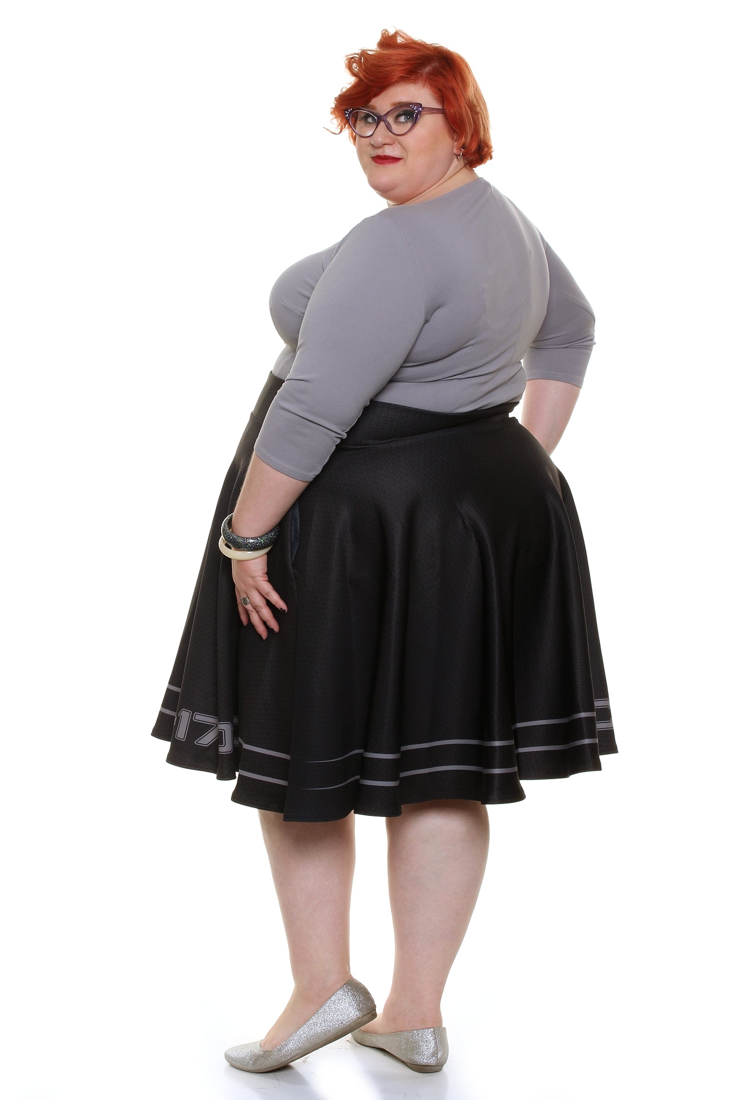 Star Trek TNG Starfleet Officer Midi Skirt Pop Galaxy Clothing